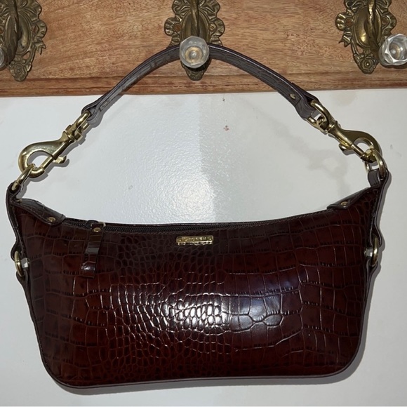 RALPH LAUREN Cocrodile Embossed Mini Baguette Bag - Picture 3 of 16